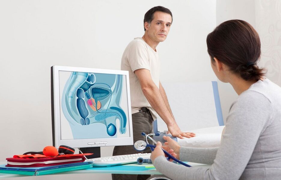 Den Dokter diagnostizéiert Prostatitis baséiert op Anamnese, instrumental Untersuchung an Tester